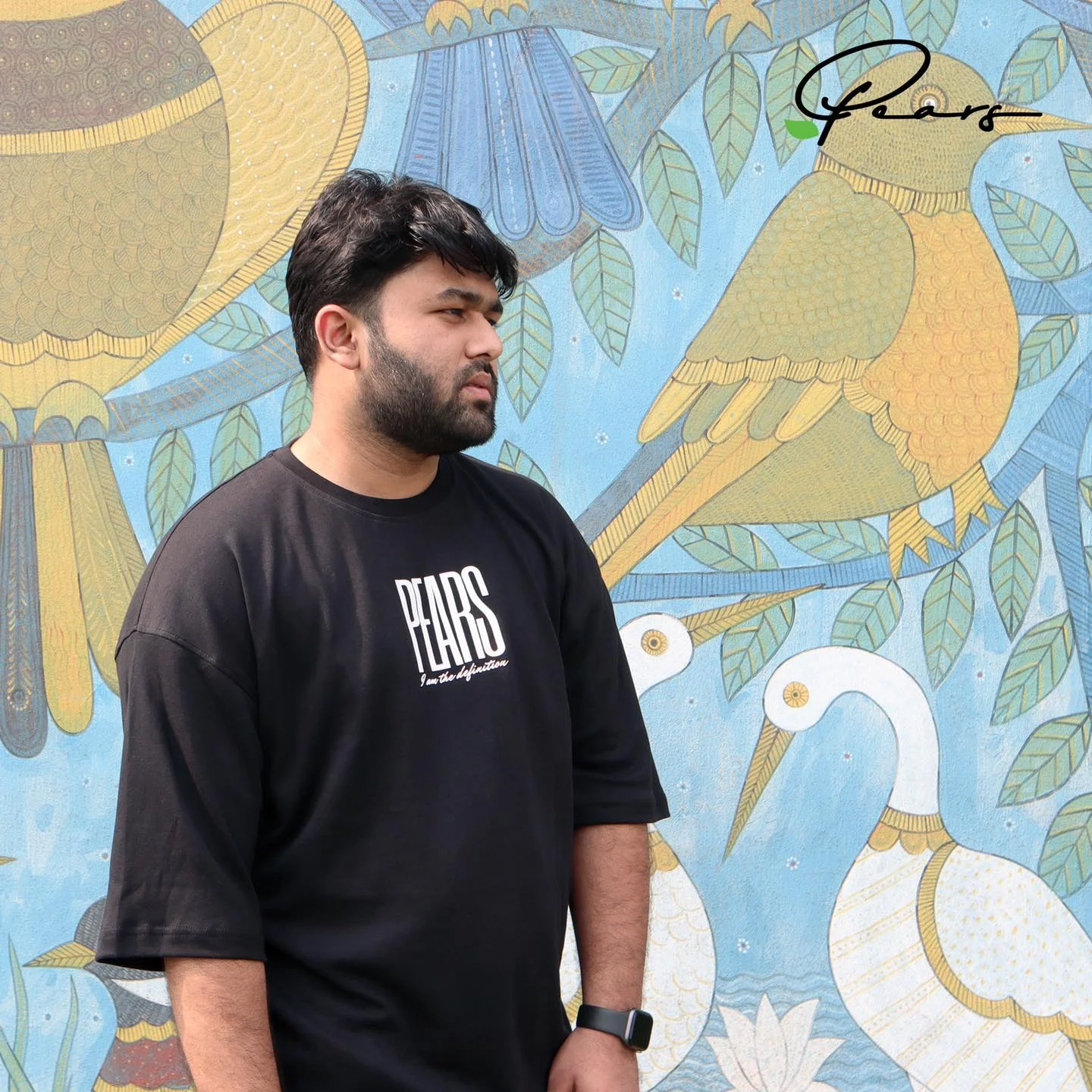 Pixel Art Premium Drop Shoulder T-Shirt-Black